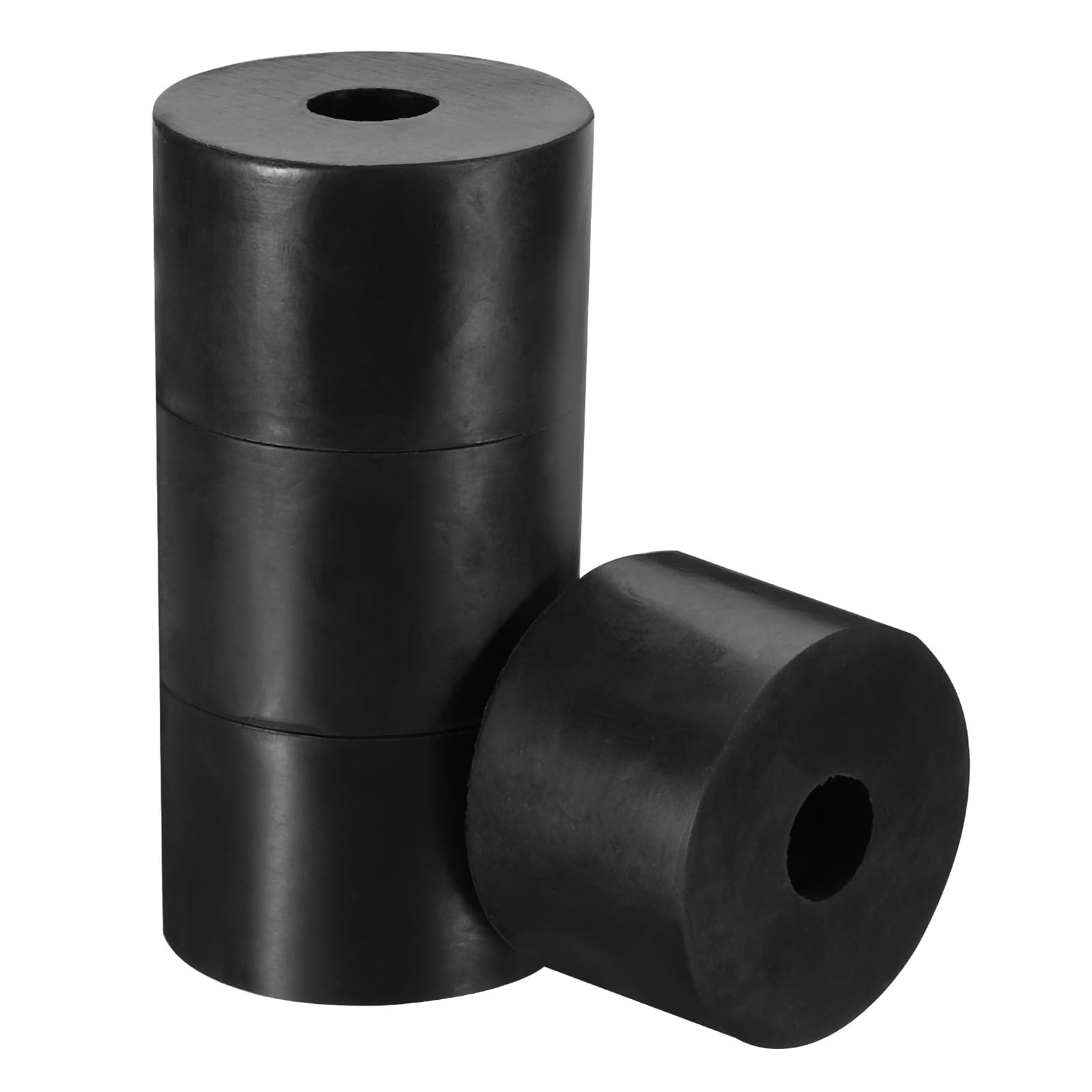 PATIKIL Multi Purpose Rubber Spacer, 4 Pcs 2.4"OD 0.7"ID 1.6"Thick Neoprene Round Anti-Vibration Isolation Pads Isolator Rubber Bushings Spacer Washer for HVAC Bolts Car Accessories