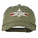 US Navy Top Gun Fighter Embroidered Washed Cap - Olive OSFM