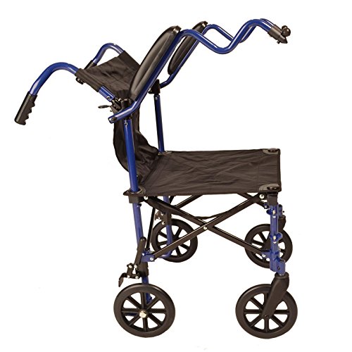 Elite Care Super Lightweight Folding Transport Travel Wheelchair in a