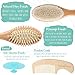 4 Piece Wooden Baby Hair Brush and Comb Set - Natural Soft Goat Bristles | Wood Bristles for Massage | Helps to Prevent or Cradle Cap - for Newborns and Toddlers | Perfect Baby Shower & Registry Gift