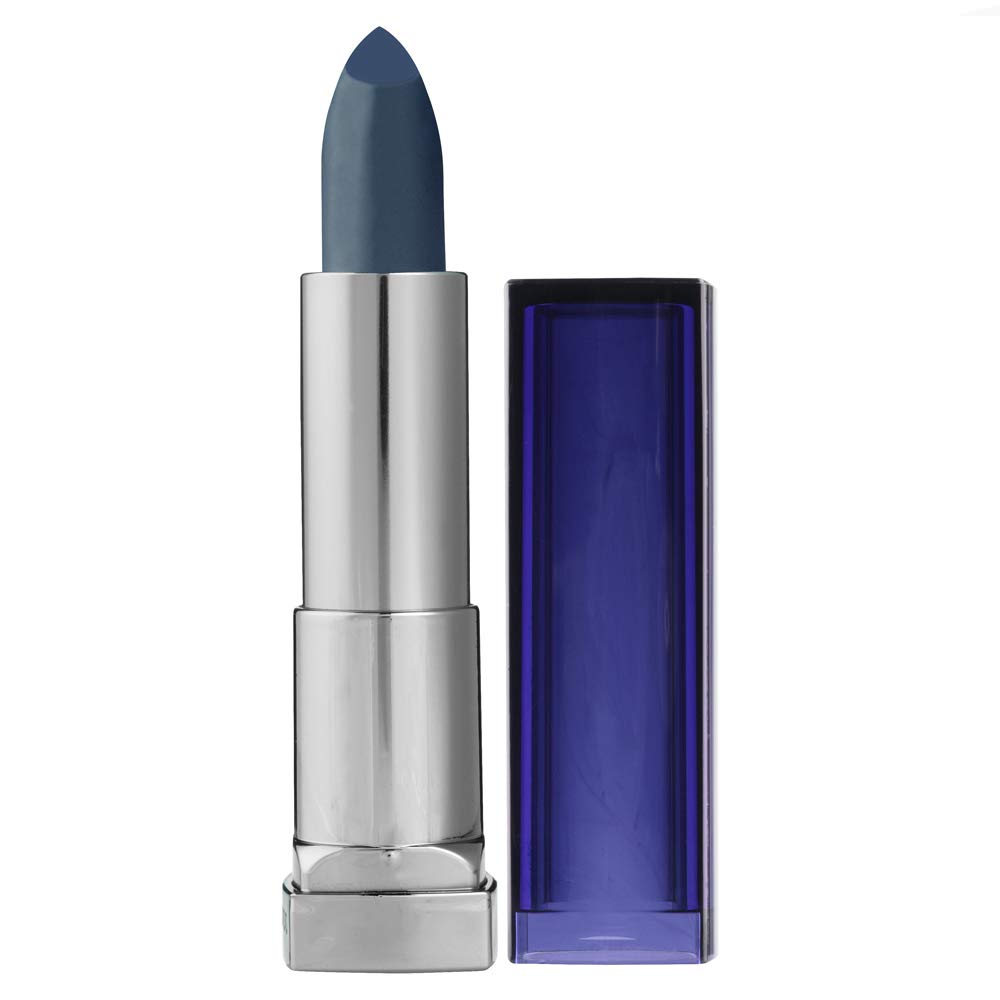 blue matte lipstick