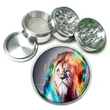 Lion Spirit Majestic King of the Jungle 4 Pc. Aluminum Tobacco Spice Herb Grinder