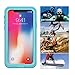 BasicStock iPhone Xs Max Waterproof Case Ultra Slim Snowproof Dirtproof Bumper Cover Shockproof Waterproof Case Replacement for iPhone Xs Max Aqua Blue