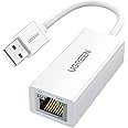 UGREEN USB-A to Ethernet Adapter, 10/100 Mbps Network Adapter, RJ45 Wired LAN Internet Adapter for Laptop PC Compatible with Nintendo Switch MacBook Chromebook Surface Windows MacOS Linux White