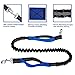 Hands Free Dog Leash for Running Walking Training Hiking, Dual-Handle Reflective Bungee, Poop Bag Dispenser Pouch, Adjustable Waist Belt, Shock Absorbing, Ideal for Medium to Large Dogs (Black W Blue)