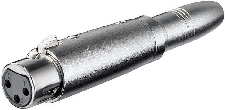 Goobay 27453 XLR Adapter, 6.35mm AUX jack; female to XLR Female, silbergrau, 1 pieza