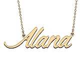 HUAN XUN Dainty Alana Name Necklace Personalized
