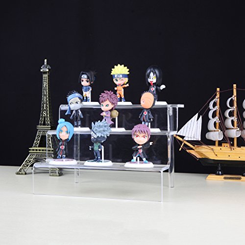 image for NIUBEE 2 Pack Acrylic Riser Display Shelf for Amiibo Funko POP Figures