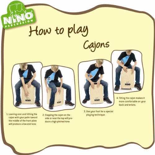 Nino Percussion NINO950OR 13-Inch Birch Cajon, Orange Frontplate