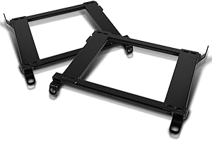 Spec-D Tuning Racing Seat Mounting Brackets Rail Track Pair Compatible with 1992-1995 Honda Civic EG, 1994-2001 Acura Integra