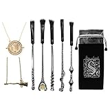 Wizard Wand Makeup Brushes, 5 Set Beauty Tools Eye Eyeshadow Blending Brushes Cosmetic Makeup Tool with Gift Bag with Necklace