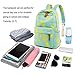 Bookbag School Backpack Girls Cute Schoolbag for 15 inch Laptop backpack set (Water blue A002 yellow pineapple)