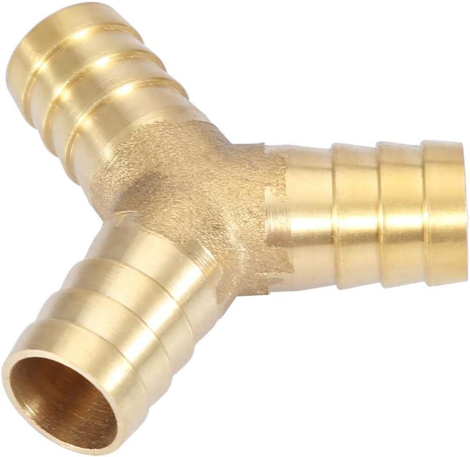 Messing Y 3-Wege-Schlauchverbinder, T-Schlauchverbinder f¨¹r Tischlerarmatur Luft Wasser Gas 6/8/10/12/14/16 mm (14 mm 1 Piece)