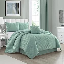 Stratford Park Mint Comforters Queen Size Set, 5