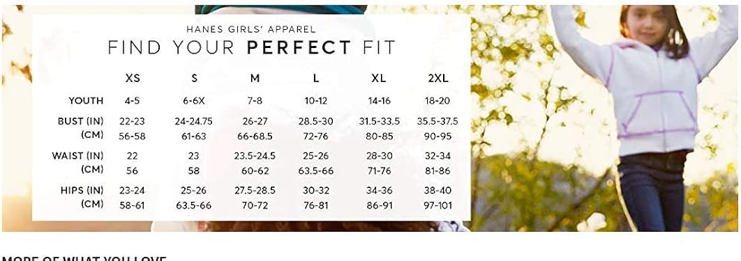 Hanes Big Girls' ComfortSoft Ecosmart Fleece Sweatshirt: Clothing