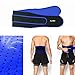 Runflory Waist Trimmer Belt Support Brace, Adjustable Lower Back Lumbar Support Straps - Weight Loss Ab Belt, Breathable Stomach Wrap Waist Trainer Cincher Girdle for Men & Women - Blue & Black