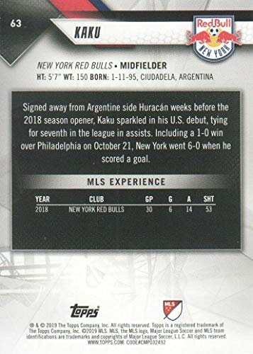 New York Red Bulls 2019 Topps Factory Sealed 7 Card Team Set with Bradley Wright Phillips and Kaku Plus