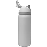 32oz Sip Spouted Insulated Stainless Steel Water Bottle with Straw for Sports, Travel, and School (Ultra White)