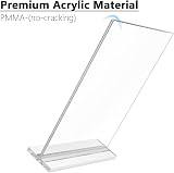Flow fire A4 Acrylic Sign Holder 2 Pack T-Shape Double-Sided Clear Perspex view 6