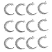 JETEHO 100 Pack Alloy Silver Hollow Filigree Moon Charms Pendant for Jewelry Making