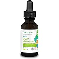 Organika Canadian-Made Kids Liquid Plant Based DHA - 1,301 mg of Omega 3 + DHA and EPA | Supports Brain, Vision and Cognitive