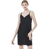 BEAUTELICATE Women 100% Cotton Slip with Adjustable Straps Under Dress Lightweight Above Knee Summer Nightgown