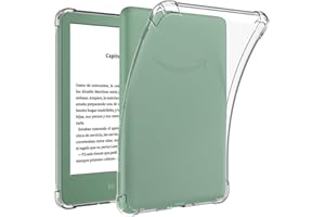 SFFINE Clear Case Compatible for 6.8" Kindle Paperwhite 11th Generation 2021 and Paperwhite Signature Edition,Thin Slim Lightweight Scratch Proof Silicone Rubber TPU Cover (Transparent)