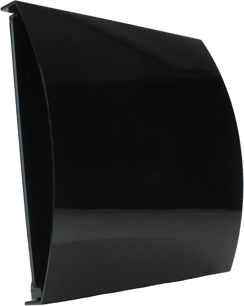 VENTS 100mm Black External Baffle Vent - Wind Sound Reducing for Extractor Fans