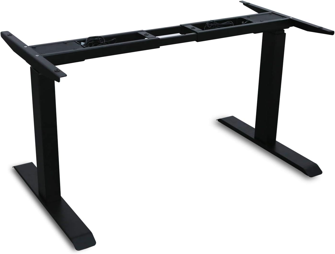 AITERMINAL Electric Standing Desk Frame Single Motor Adjustable Motorized Stand Up Desk-Black(Frame Only)
