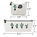 August Dream Canvas Student Pencil Case Box Pen Pouch Coin Purse Pouches Cosmetic Makeup Bag Cactus Pastoral Bandage Set of 6