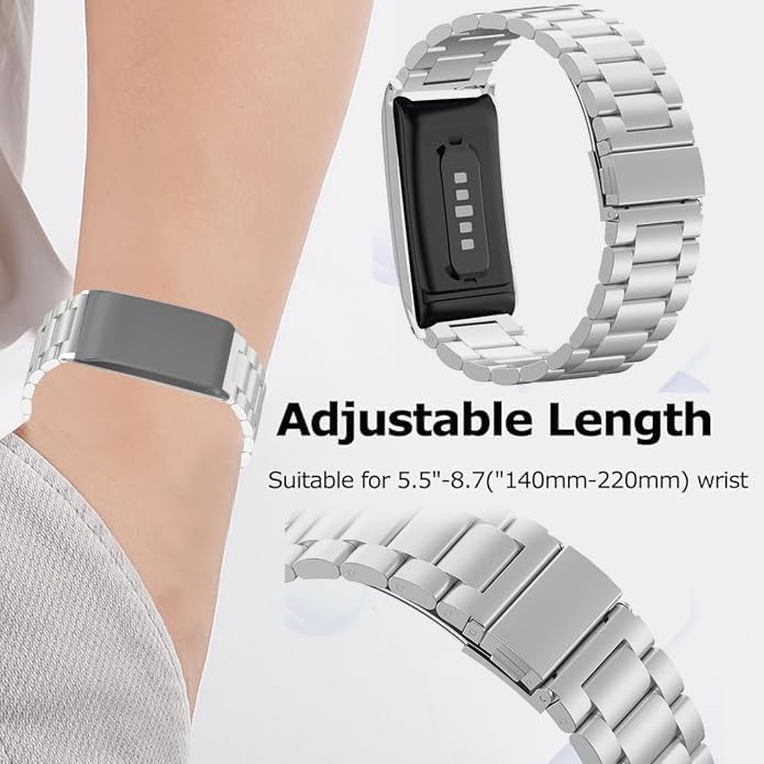TGIYK Replacement Stainless Steel Band for WHOOP 5.0 4.0 Life MG, Peak, One – Quick Release Metal Strap with Folding Clasp, Adjustable Wristband for Men & Women