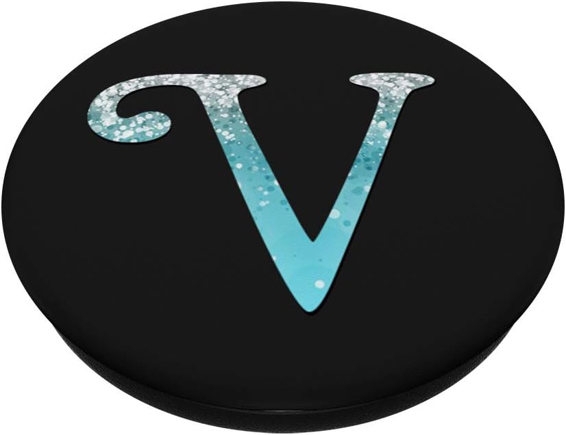 Amazon Com Silver Light Blue Letter V Monogram On Black Popsockets Popgrip Swappable Grip For Phones Tablets Amazon Com Silver Light Blue Letter V Monogram On Black Popsockets Popgrip Swappable Grip For Phones Tablets