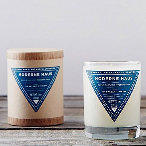 Fir Balsam &amp; Pinion Coconut Wax Candle ~ Moderne HAUS by Haus Interior ~ A Green Pine Scent with Oak &amp; Musk Notes ~ Woodsy &amp; Natural ~ A Holiday Exclusive ~ Limited Edition