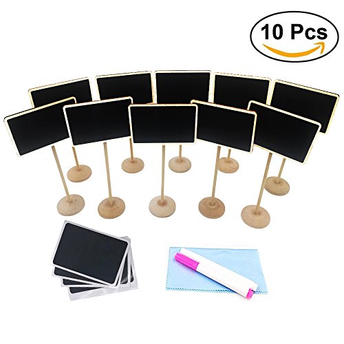 Buy Mini Chalkboard, Pack of 10 Mini Chalkboards with Stand, Wooden