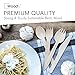 Disposable Wooden Forks by WoodU | 100% All-Natural, Eco-Friendly, Biodegradable, and Compostable - Pack of 200-6.5