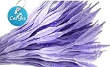 Caryko Fuzzy Bump Chenille Stems Pipe Cleaners, Pack of 100 (Light Purple)