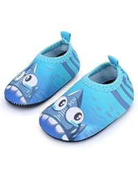 JIASUQI Baby Barefoot Quick Dry Comfort Casual Water Shoes Socks,Blue Shark 12-18 Months