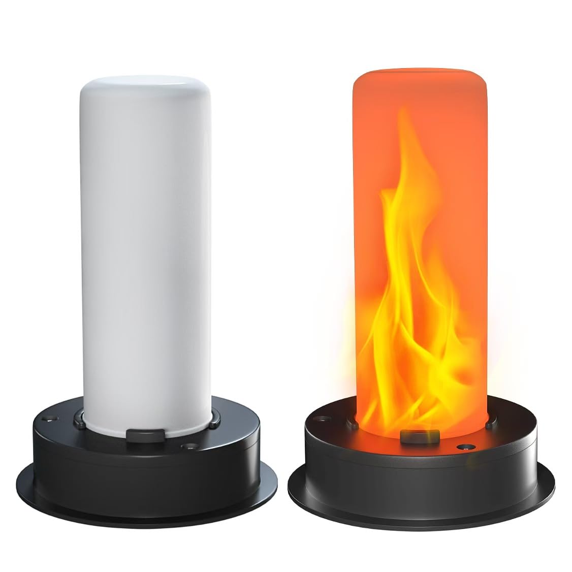 Photo 1 of 2 Pack Replacement Solar Light Tops with Flickering Flame,Waterproof Outdoor Solar Light Parts for Lantern (Top Size 3.35 inch, Bottom Size 2.87 inch),Hot Air Balloon Lanterns Replacement Kit