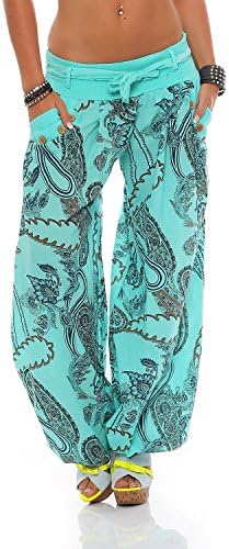 ZARMEXX Ladies Baggy Trousers Harem pants Summer pants harem pants Aladin Beach trousers Ornament-Print Cotton pants