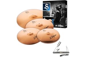Avedis Zildjian Company S390 4PIECE MEDIUM S SERIES PERFORMER CYMBAL SET - BRILLIANT FINISH With ZKEY
