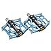 BONMIXC Bicycle Pedals 9/16 Thread Sealed Bearing MTB Pedals Aluminum Alloy Bike Pedals Blue