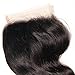 UNICE Hair Body Wave Lace Closure Free Part Brazilian Unprocessed Human Hair 4x4 Swiss Lace Closure Natural Black (12inch Free Part)