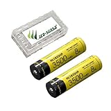 2x Nitecore NL1835HP 3500mAh 18650 High Performance Li-ion Batteries w/FREE Eco-Sensa Battery Case