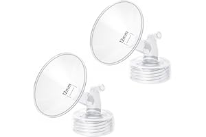 IVARONAL 2pcs 12mm Flange Compatible with Spectra S1 S2 9 Plus Synergy Gold Ameda MYA Motif Luna Breast Pump, Replacement to Spectra Pump Parts, Breast Pump Shields 12mm Replace S1 S2 Parts