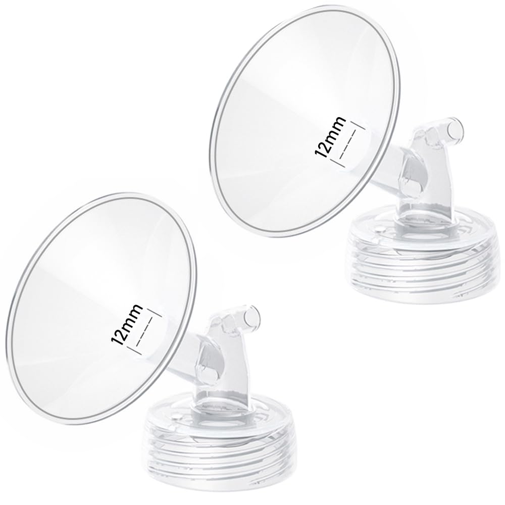 Photo 1 of 2pcs 12mm Flange Compatible with Spectra S1 S2 9 Plus Synergy Gold Ameda MYA Motif Luna Breast Pump, Replacement to Spectra Pump Parts, Breast Pump Shields 12mm Replace S1 S2 Parts