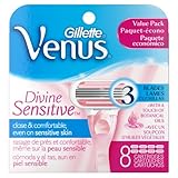 Gillette Venus Divine Sensitive Women's Razor Blade Refills 8 Count