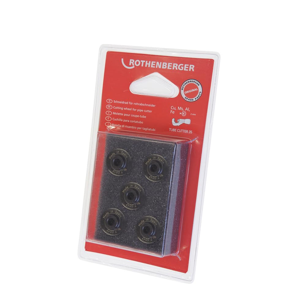 Rothenberger 7.0017D 1.3/8-Inch Cutter Wheel for Steel - Black (5-Piece)