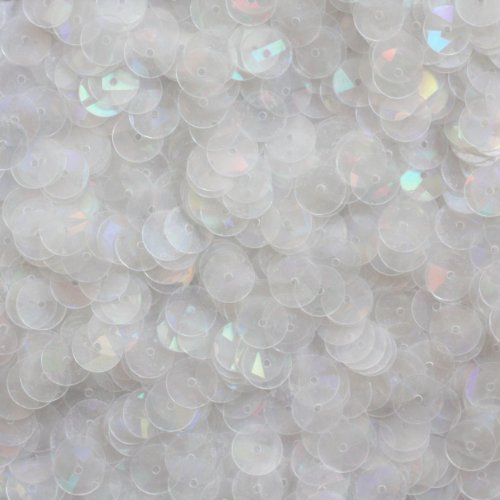 8mm Flat Round SEQUIN PAILLETTES ~ Crystal Hologram Multi Metallic ~ Loose sequins for embroidery, bridal, applique, arts, crafts, and embellishment. Made in USA.