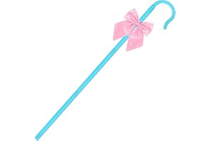 GANSHAYA Shepherd Staff and Bow Tie Hook Canes with Bowtie for Women Halloween Party Cosplay
