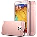 Note 3 Case, Galaxy Note 3 Case - ULAK Hybrid Slim Hard Back Case Cover Rubber Bumper 2in1 Daul Layer w/ Card Storage for Samsung Galaxy Note 3 III N9000- Rose Gold